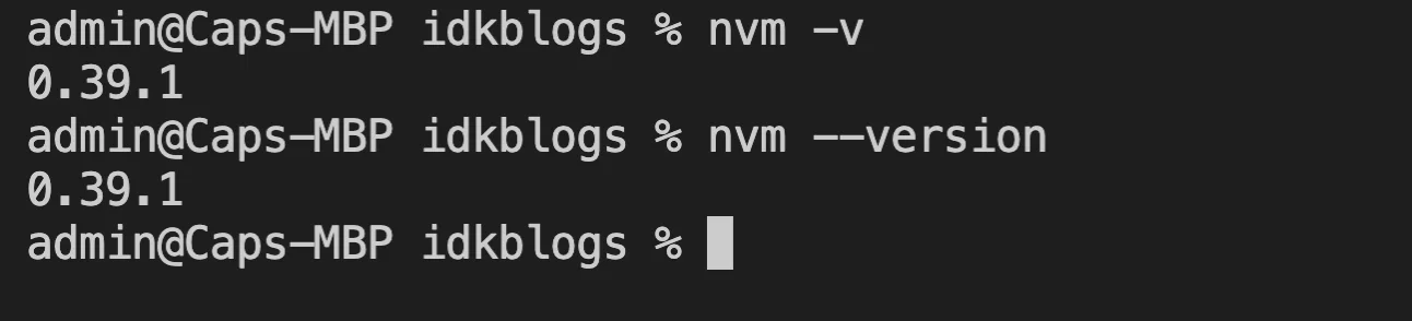 Install NVM in Macbook to manage your node versions