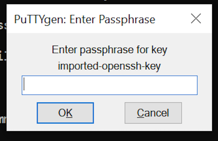 Convert .ppk file to .pem file using putyygen